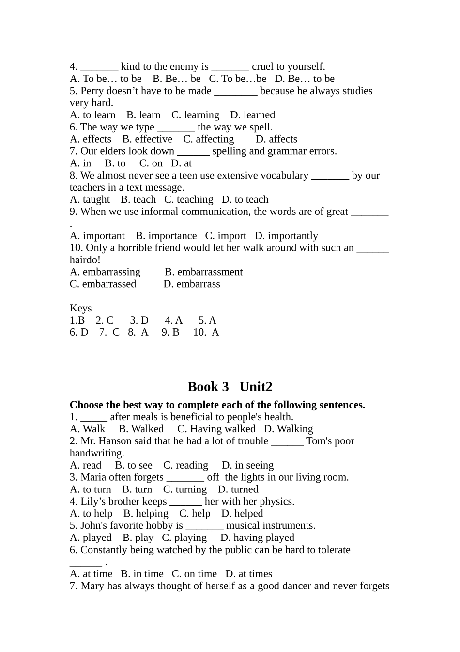 大学英语II-复习材料_第2页