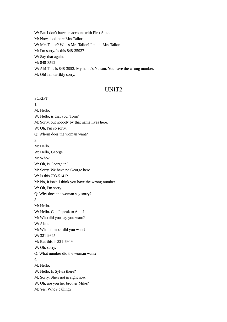 大学英语第二册听说-听力原文(上海外语出版社第三版)_第2页