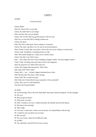 大学英语第二册听说-听力原文(上海外语出版社第三版)