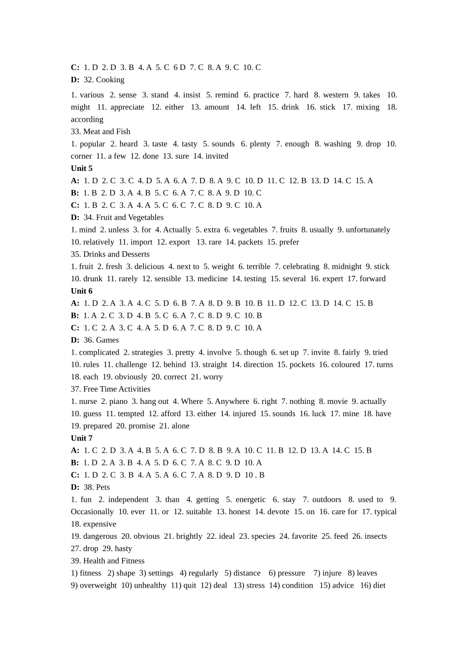 大学英语二级课外听力及口语练习答案_第2页