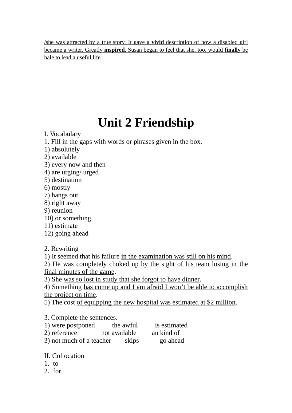 大学英语教材答案1、2、4单元_第3页