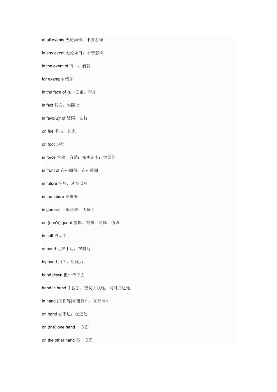 大学英语考试四级词组(一)名词类_第3页