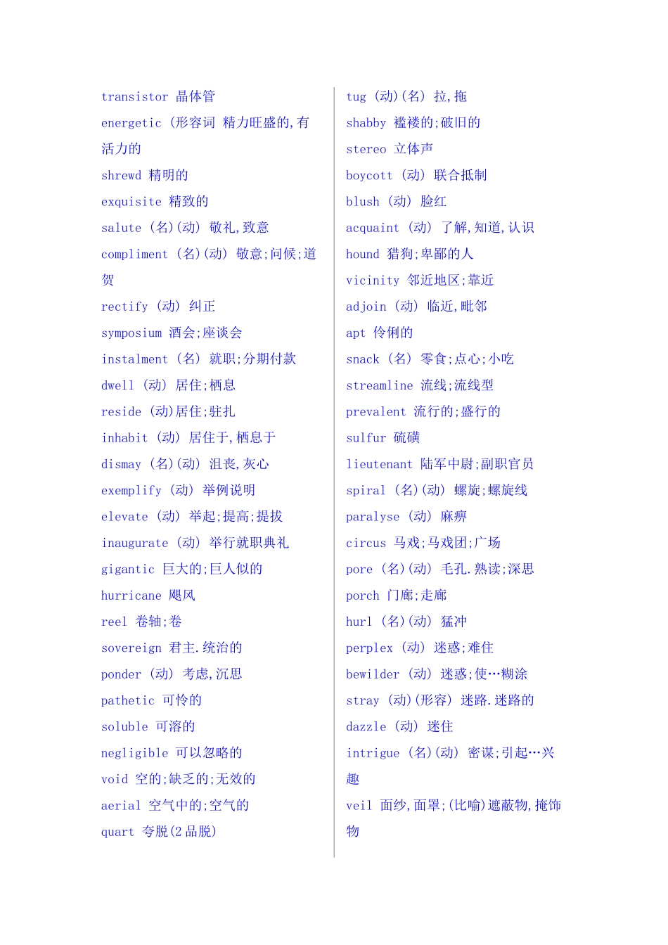 大学英语六级词汇_第1页