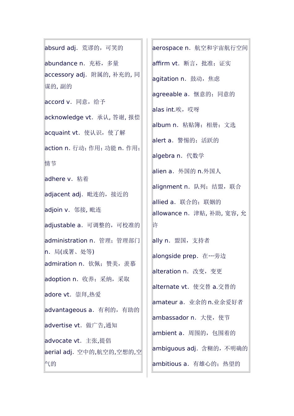 大学英语六级词汇_第3页
