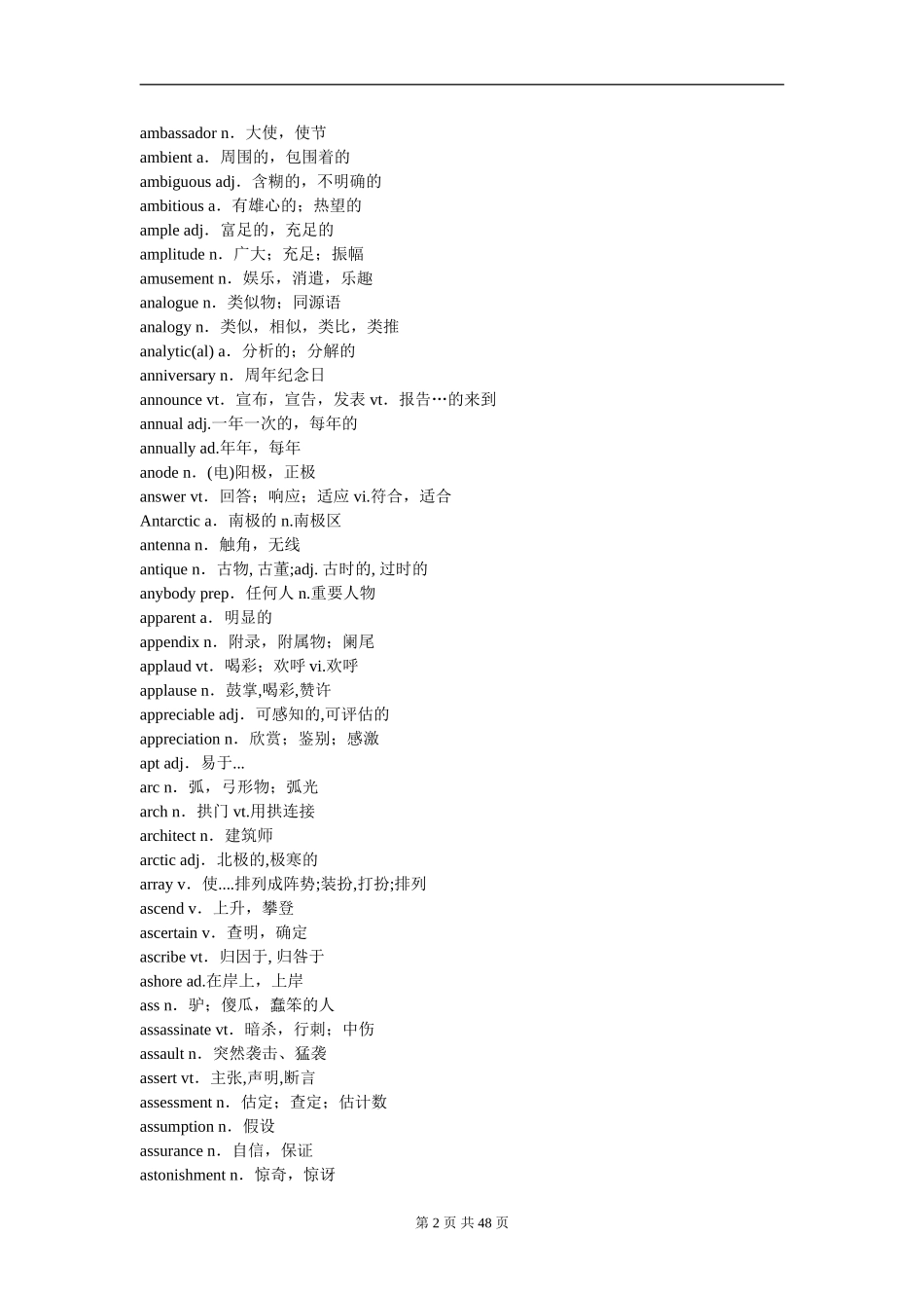 大学英语六级词汇表(同名18821)_第2页