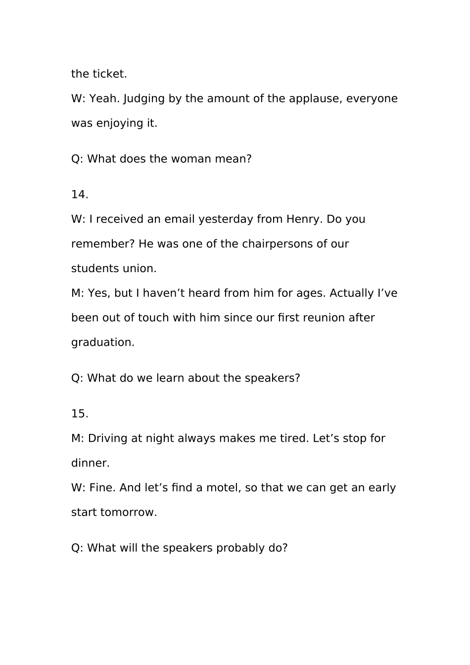 大学英语六级试卷和答案-英语六级真题听力原文_第2页