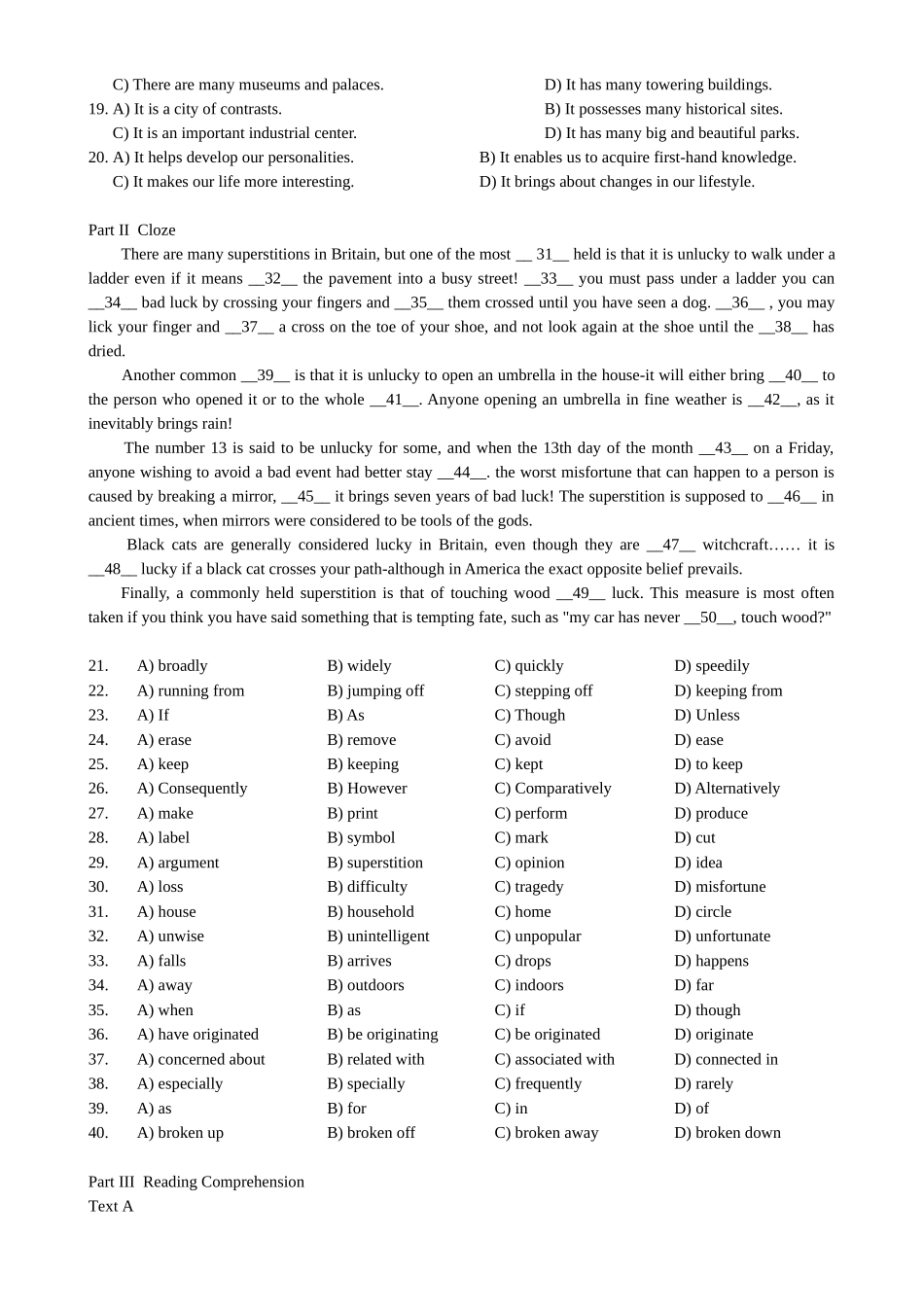 大学英语三级试题_第2页