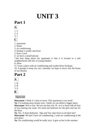 大学英语视听说3答案