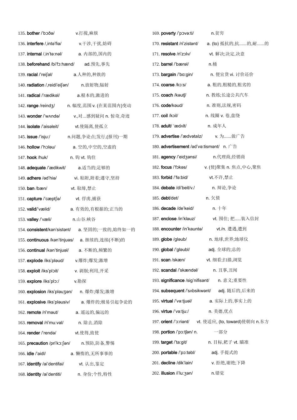 大学英语四级700高频词汇(带音标修正版)_第3页