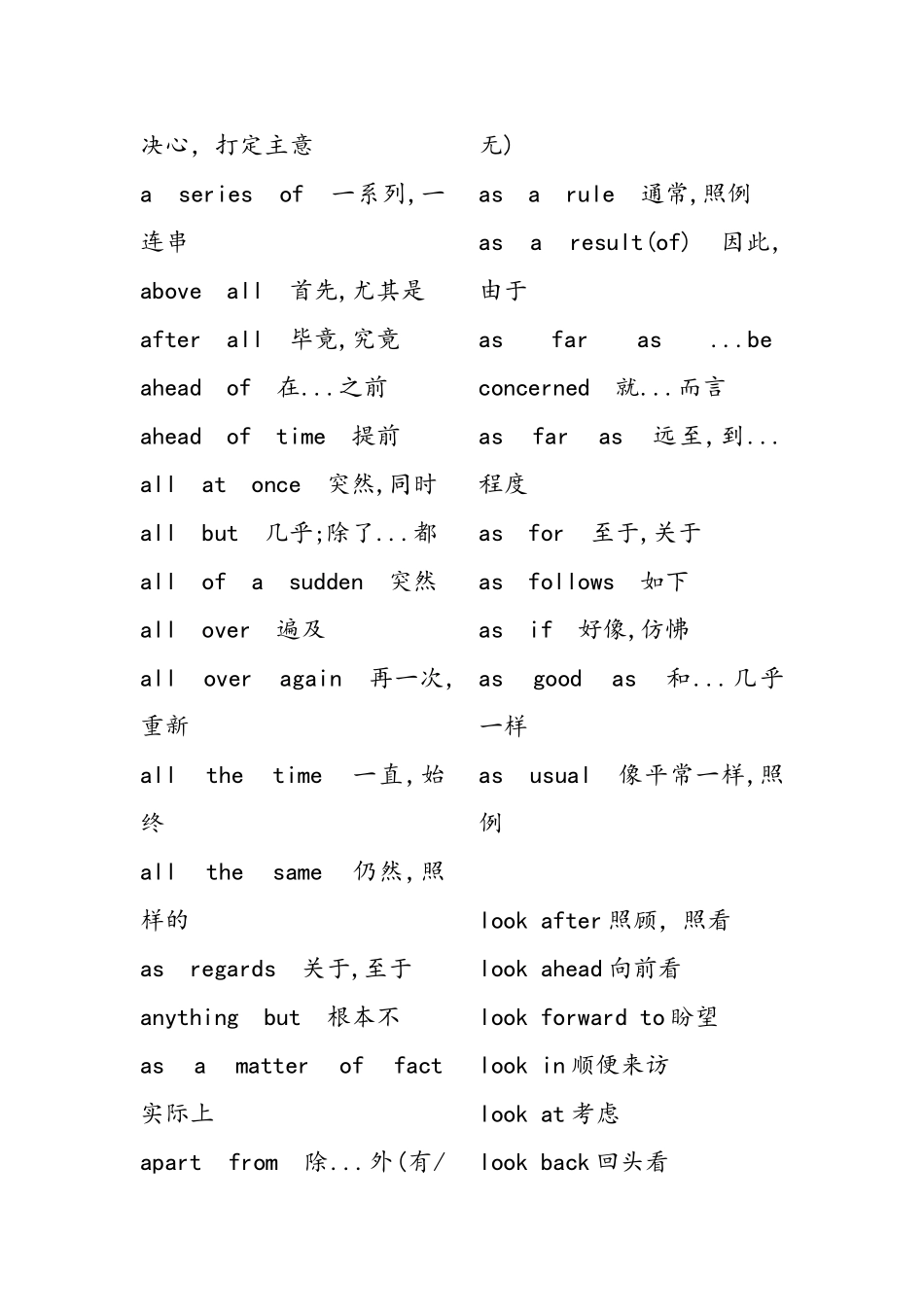 大学英语四级常考词组固定搭配_第3页