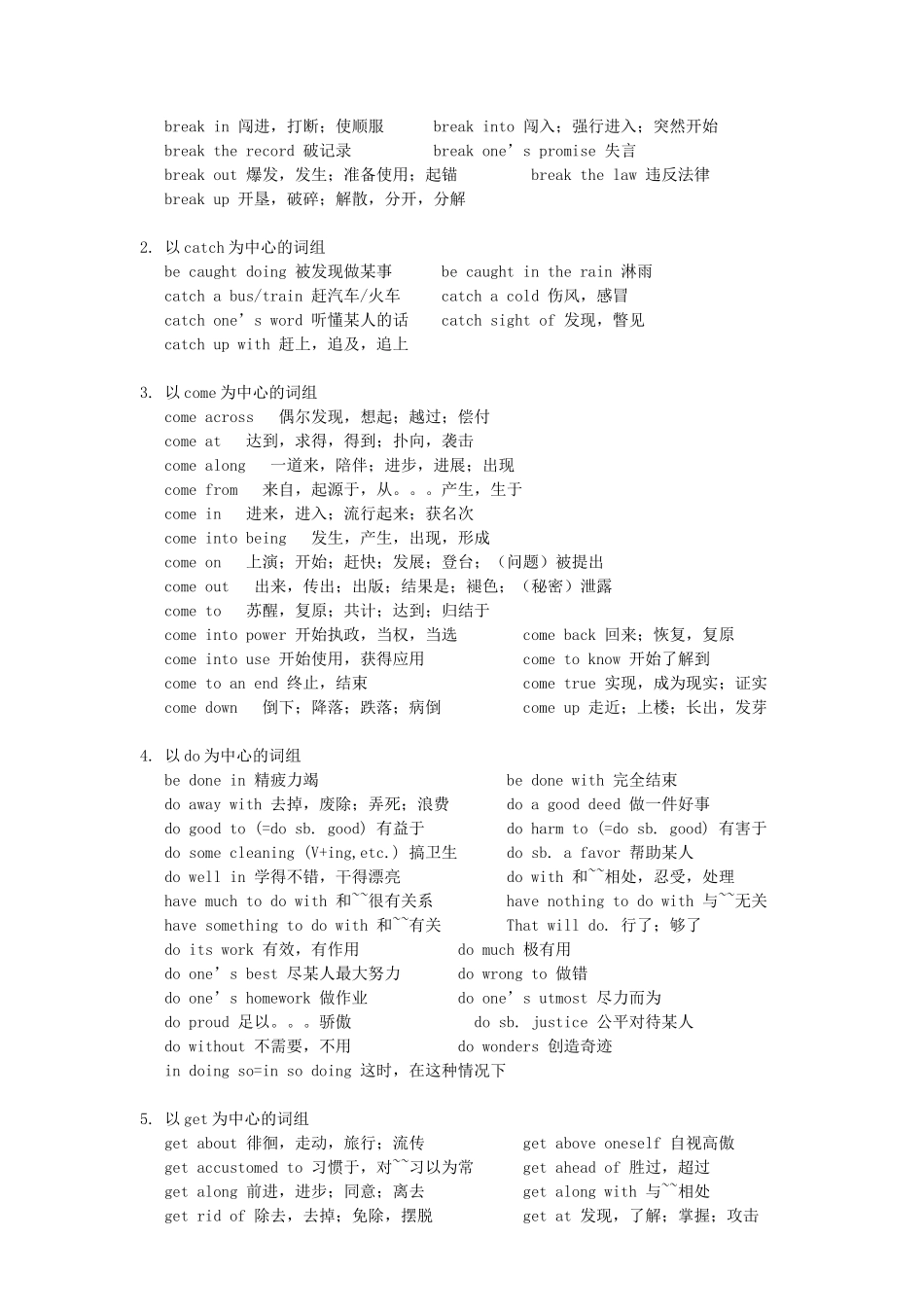 大学英语四级短语及常用词组大全_第2页
