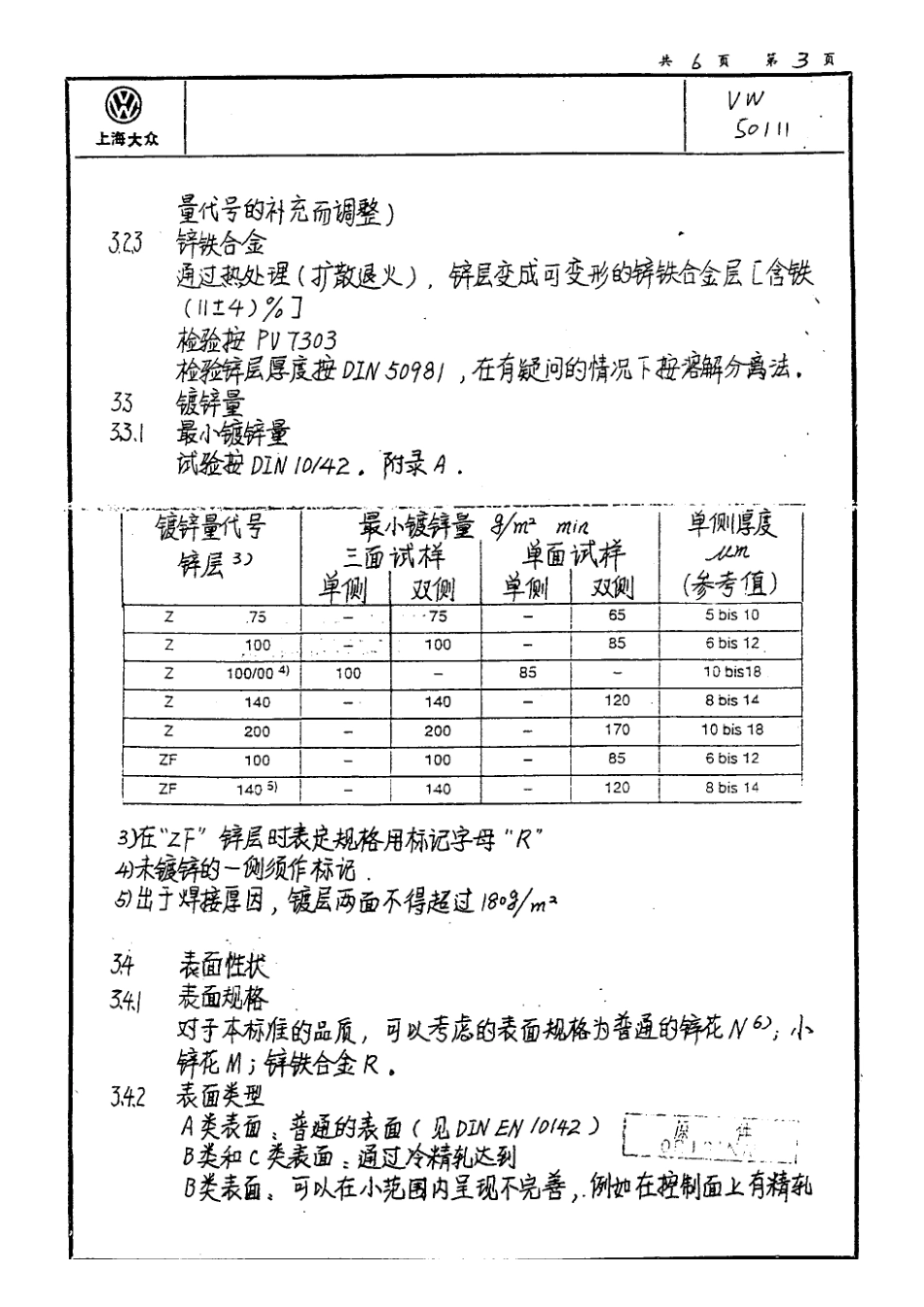 大众汽车标准-VW-50111-1997-热镀锌钢带和钢板质量要求及质量检验_第3页