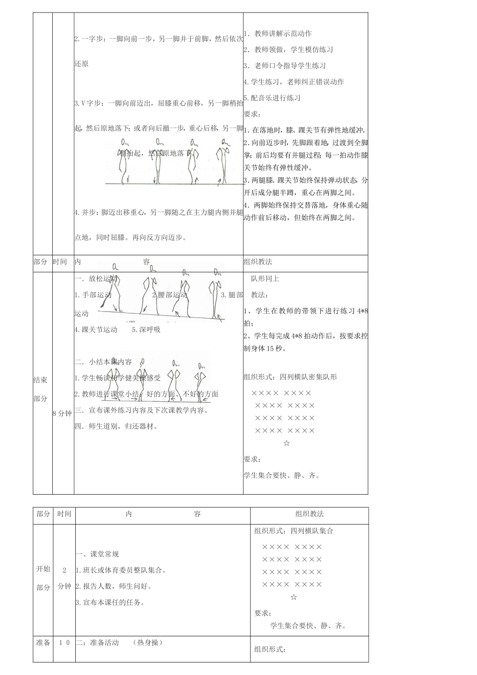 大众一级健美操教案_第2页
