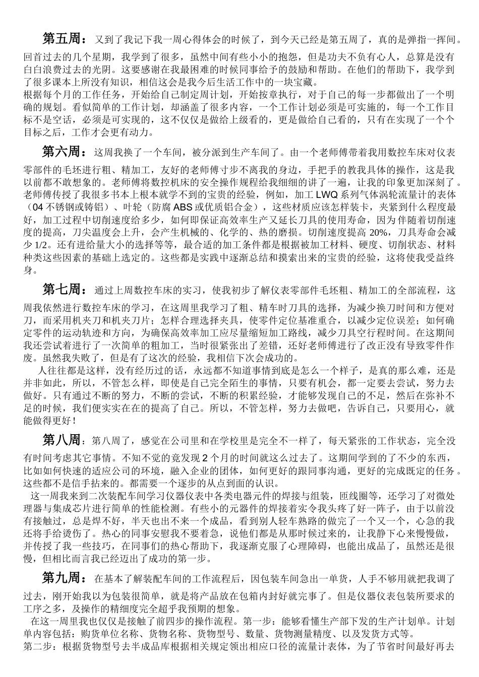 大专毕业实习周记简单版_第2页