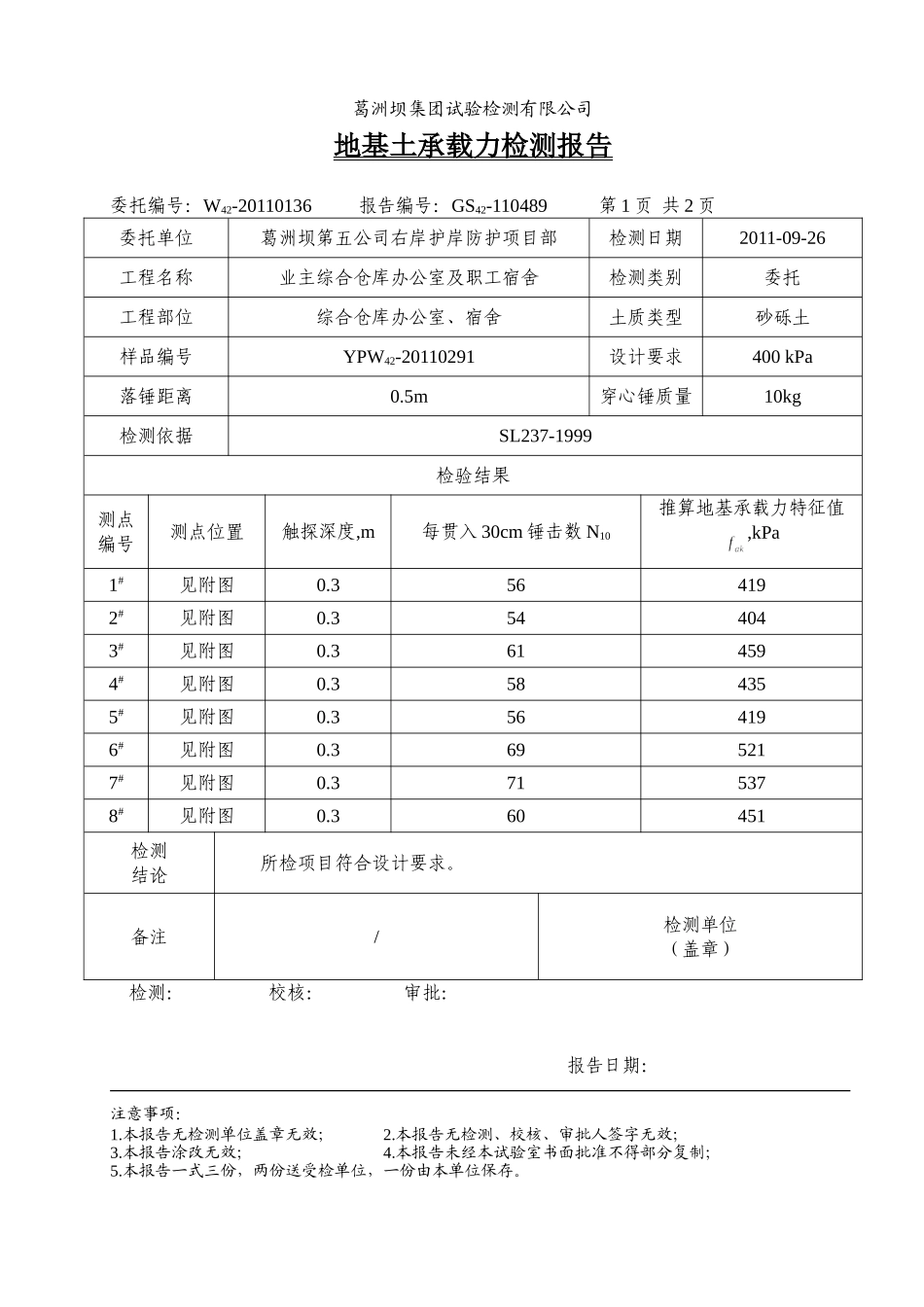 地基土承载力检测报告_第1页