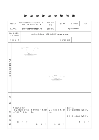 地基验地基验槽记录