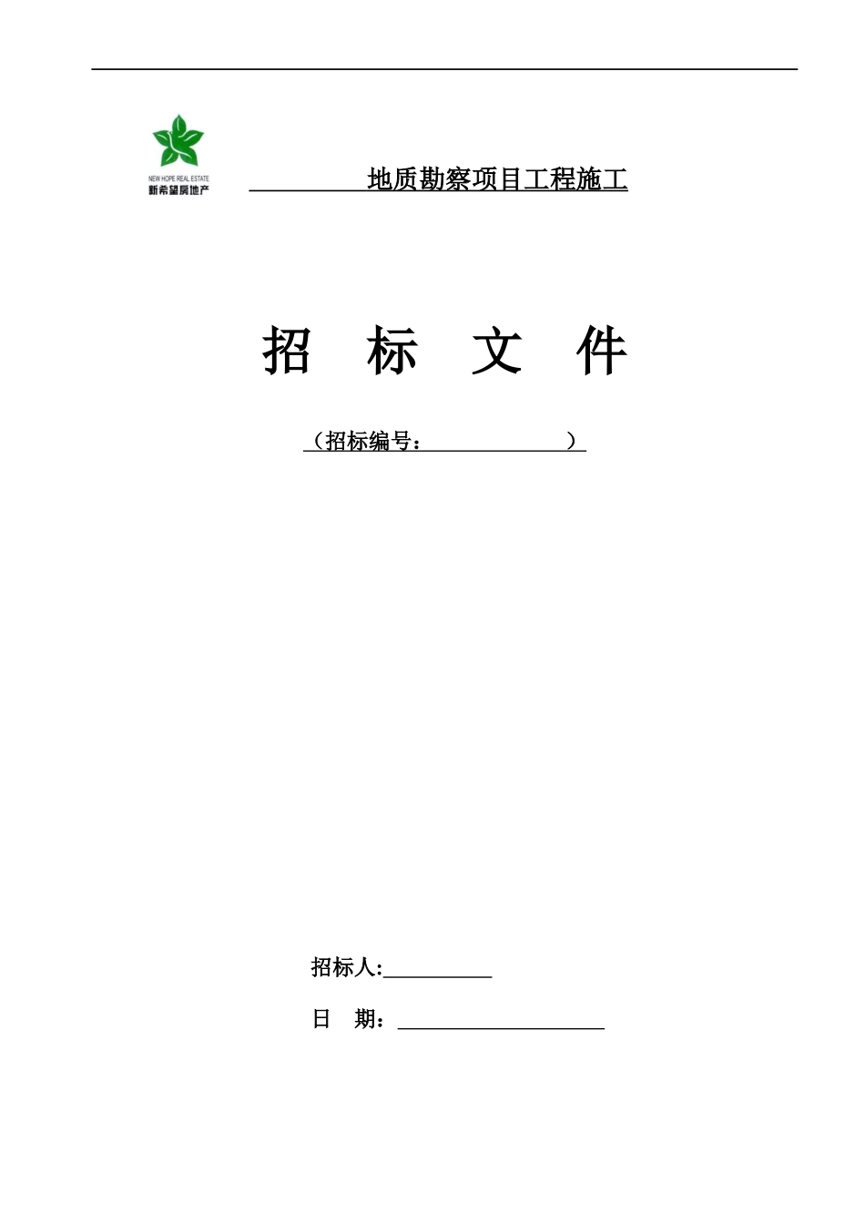 地勘工程招标文件_第1页