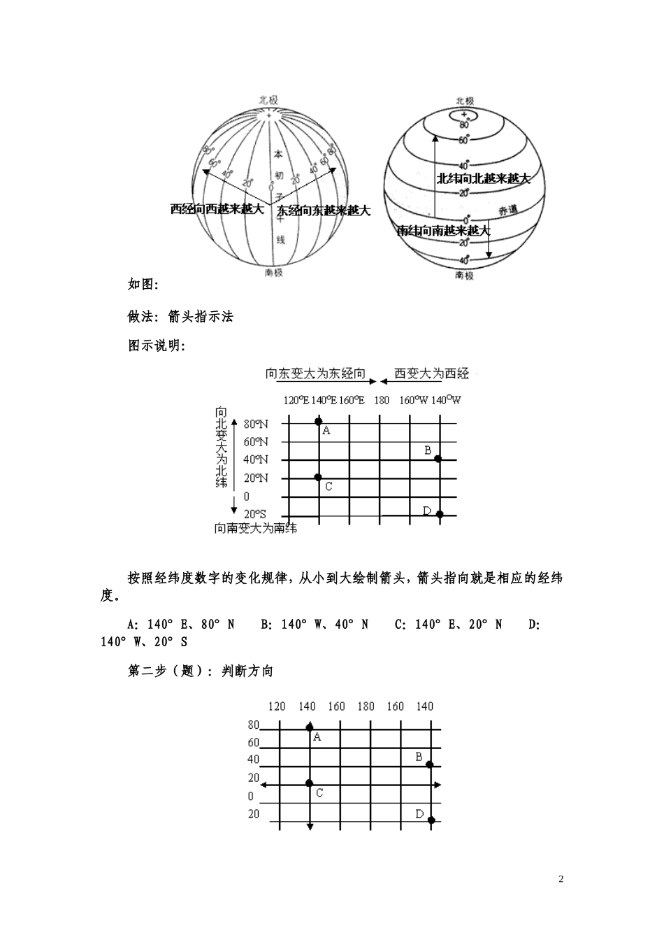 地球和经纬网练习题_第2页