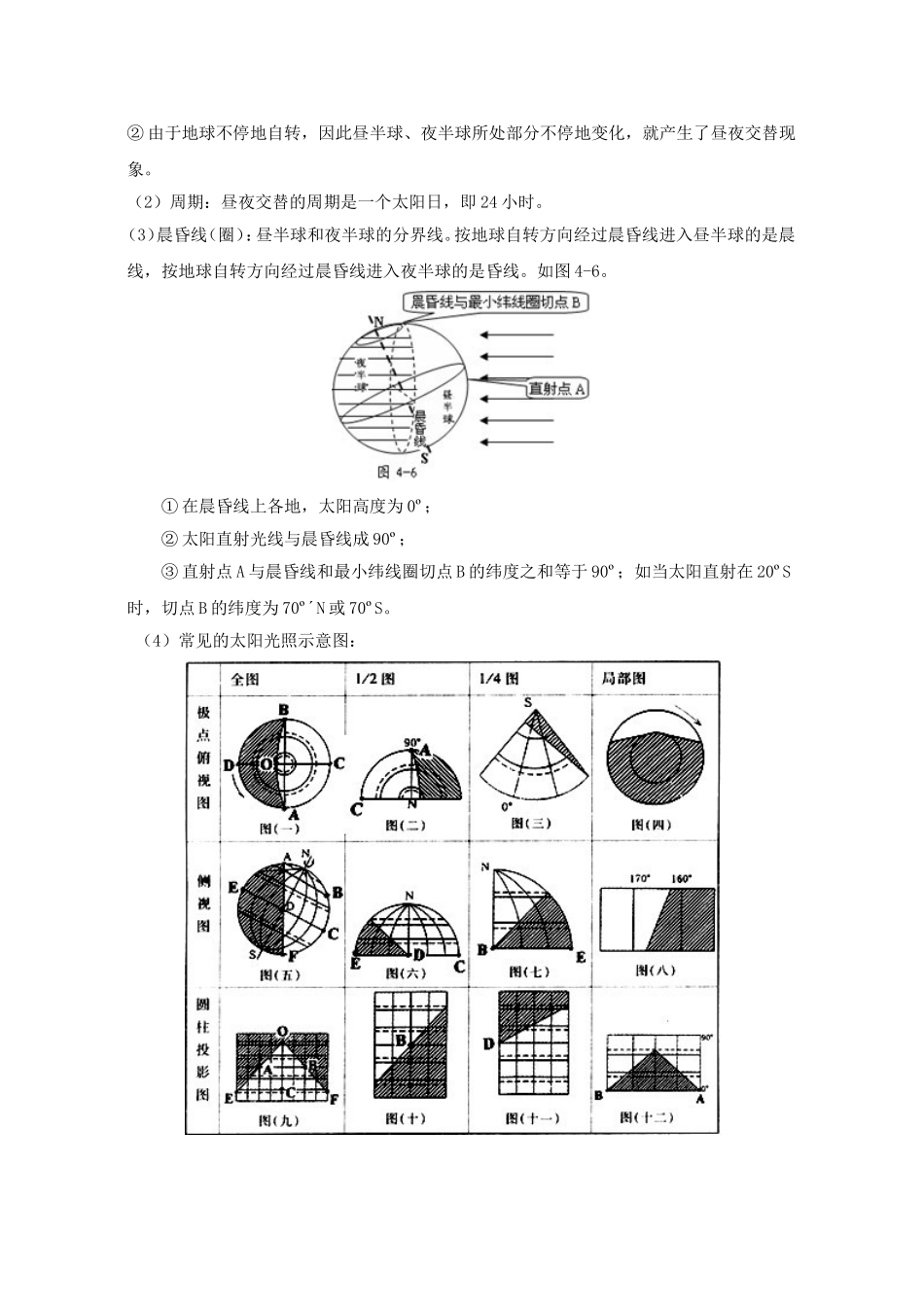 地球运动的意义(太阳光照图-晨昏线画法-计算地方时间)_第3页