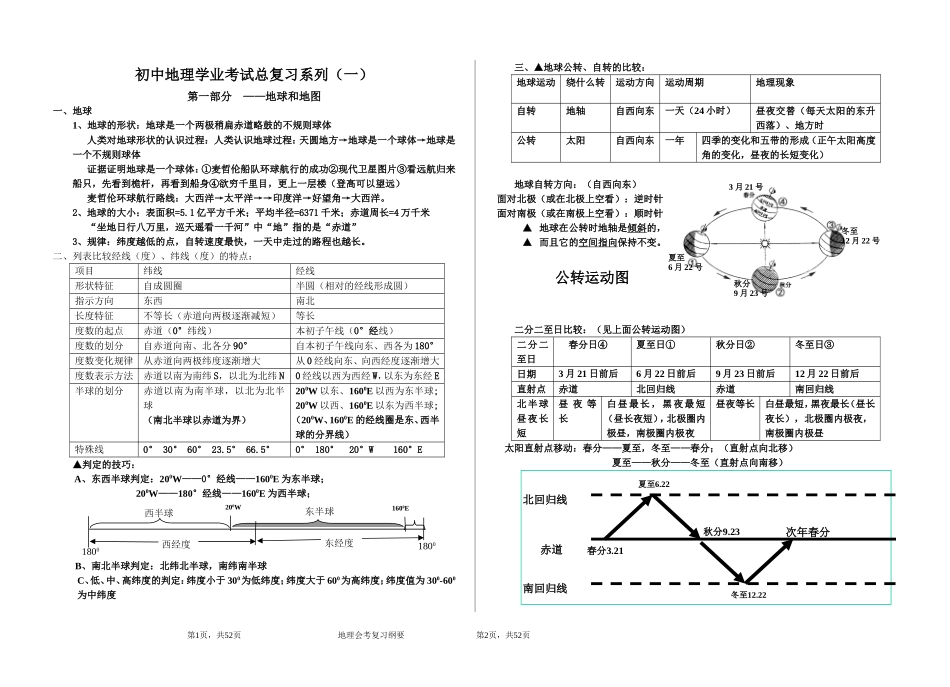 地理会考复习提纲(全部)_第1页