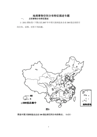 地理空间分布特征