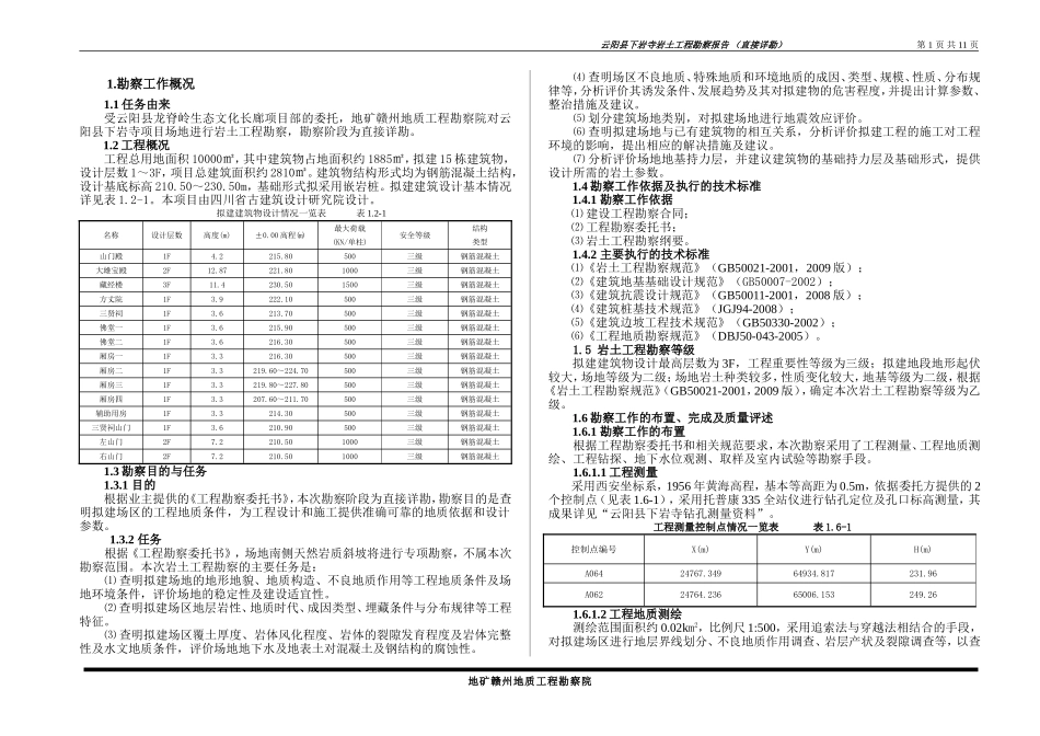 地质勘察报告汇总_第1页