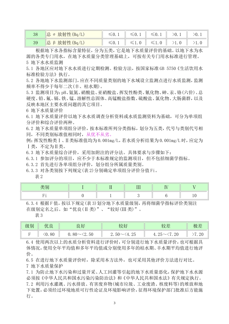 地下水环境质量标准GB-T14848-93_第3页