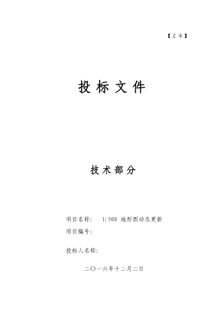 地形图测绘技术标书OK