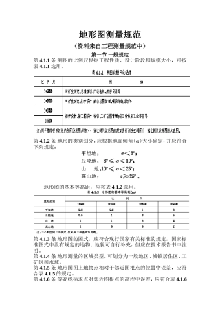地形图测量规范