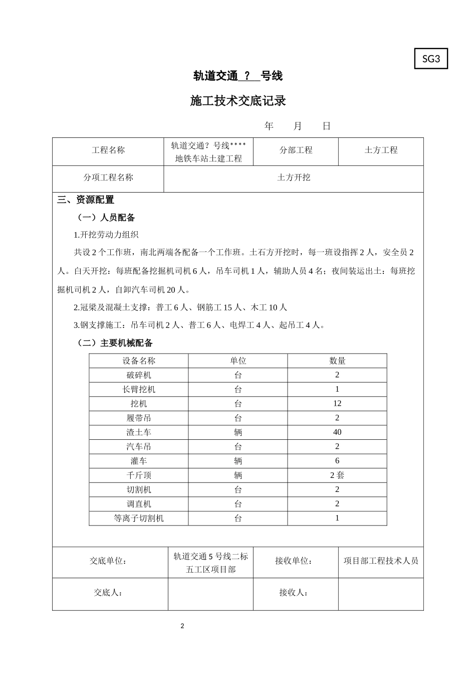 地铁车站基坑开挖技术交底_第2页