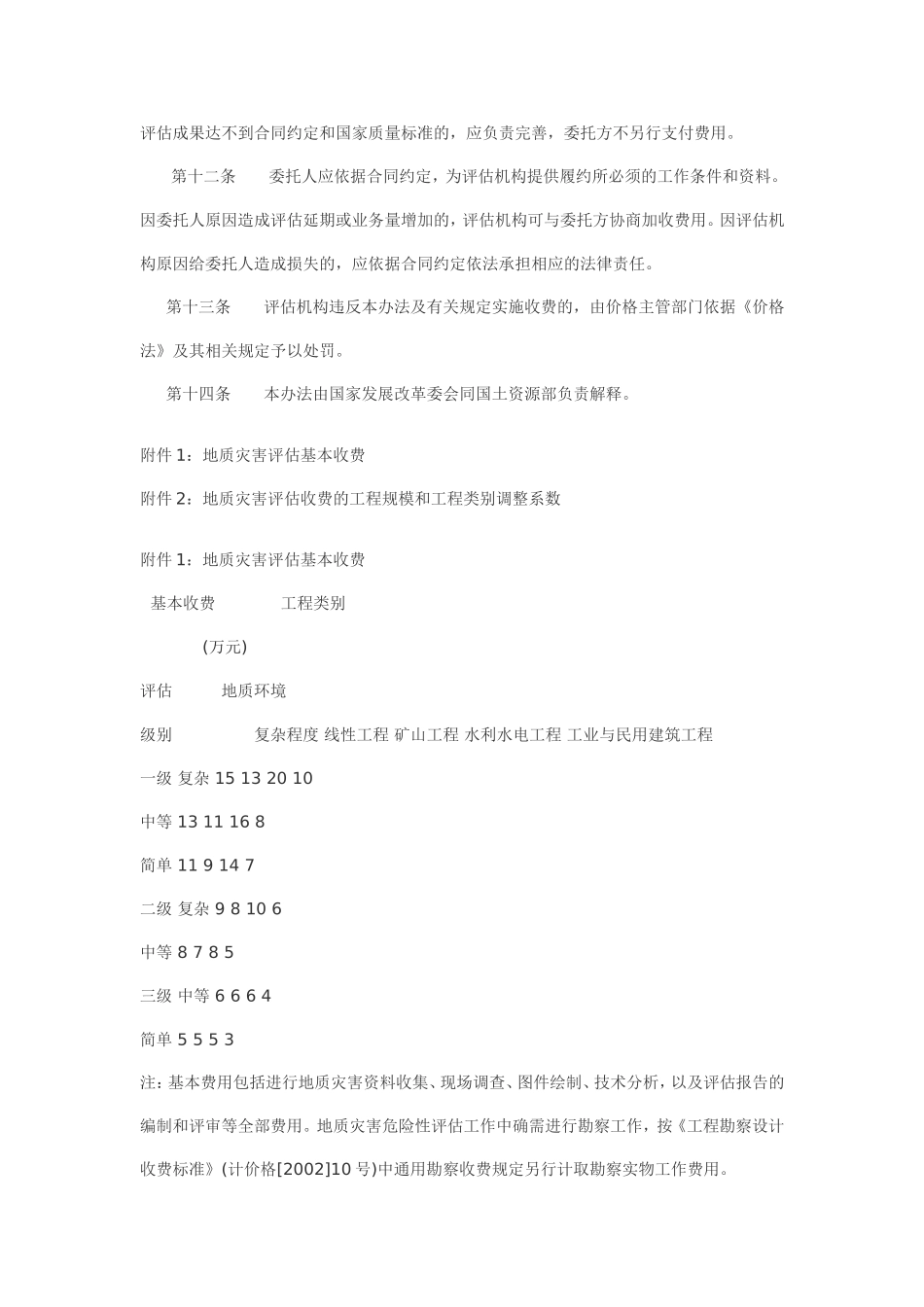地质灾害危险性评估收费管理办法_第3页