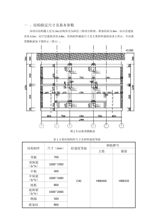 地铁车站结构设计基本参数