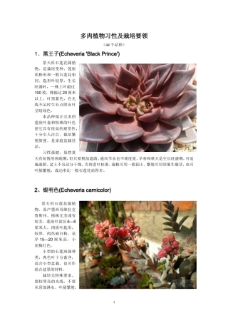 多肉植物习性及栽培要领大全