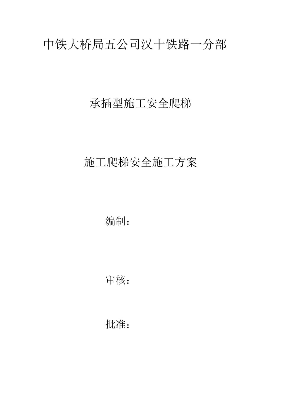 墩身爬梯专项安全措施方案_第1页