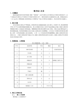 墩身施工总结
