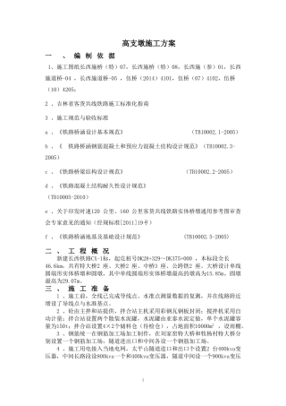 墩柱、中系梁、天系梁施工方案-20标