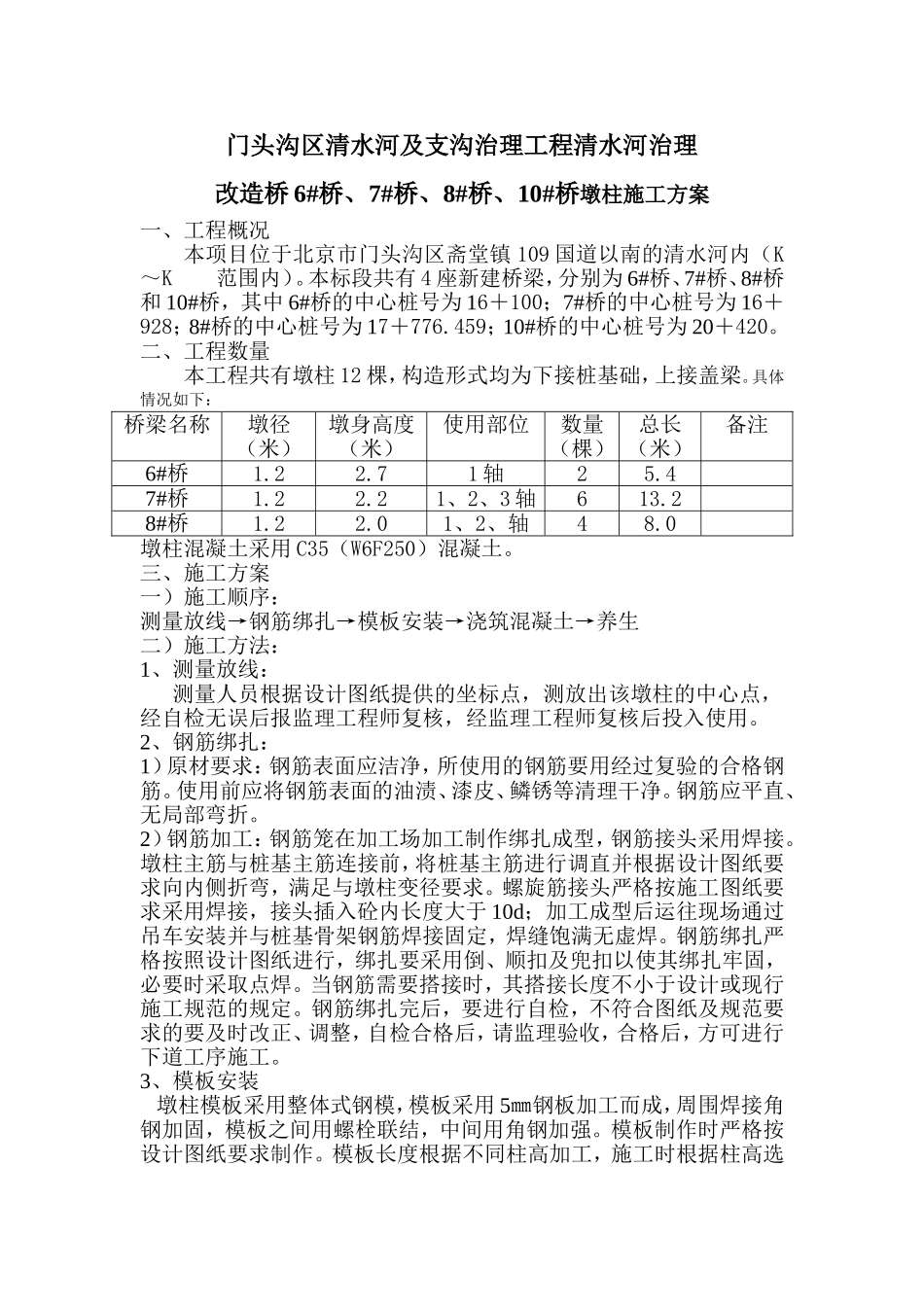 墩柱施工方案-(2)_第1页