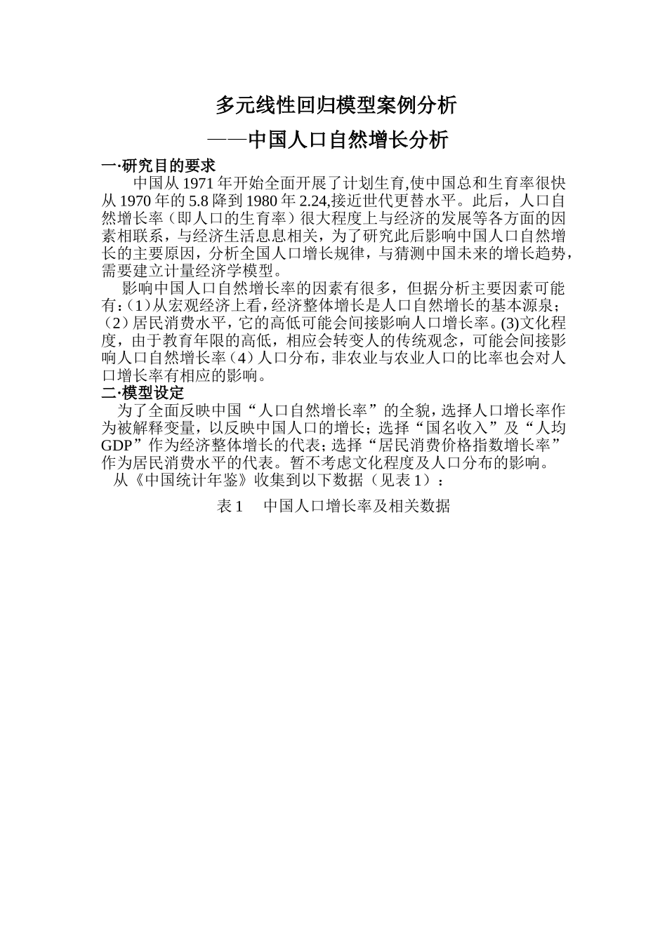 多元线性回归模型案例(DOC)_第1页