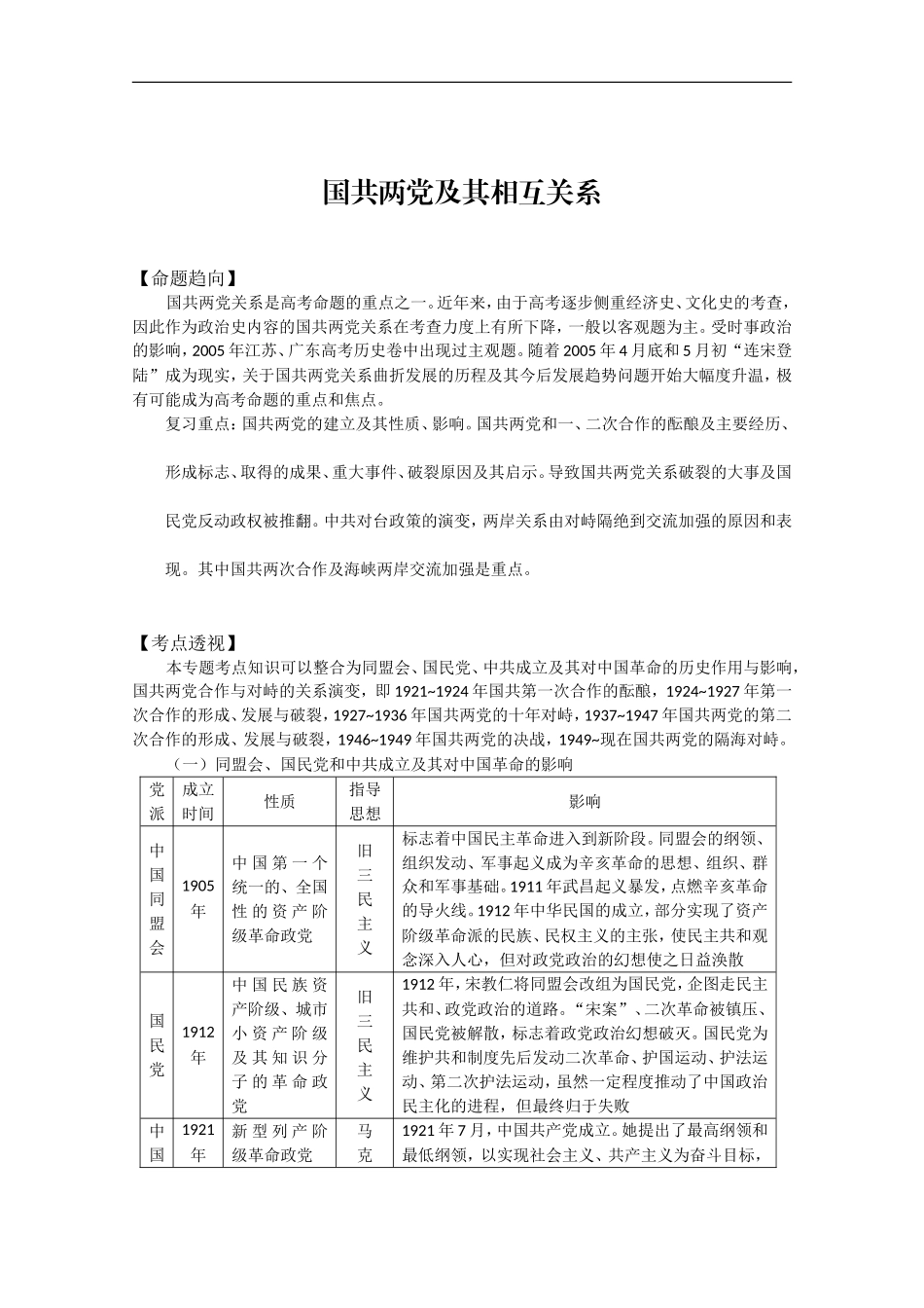 国共两党及其相互关系doc_第1页