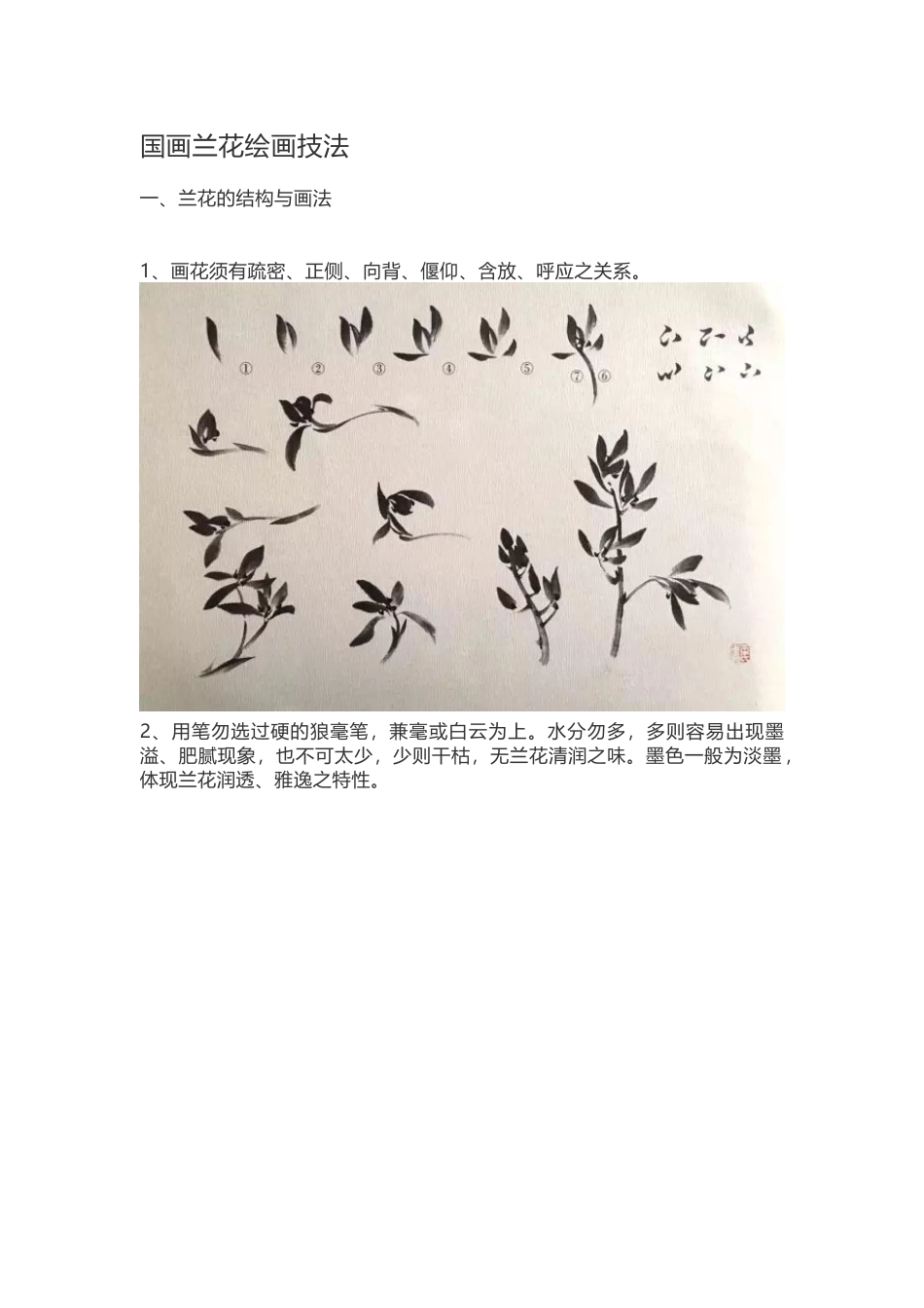 国画兰花绘画技法_第1页