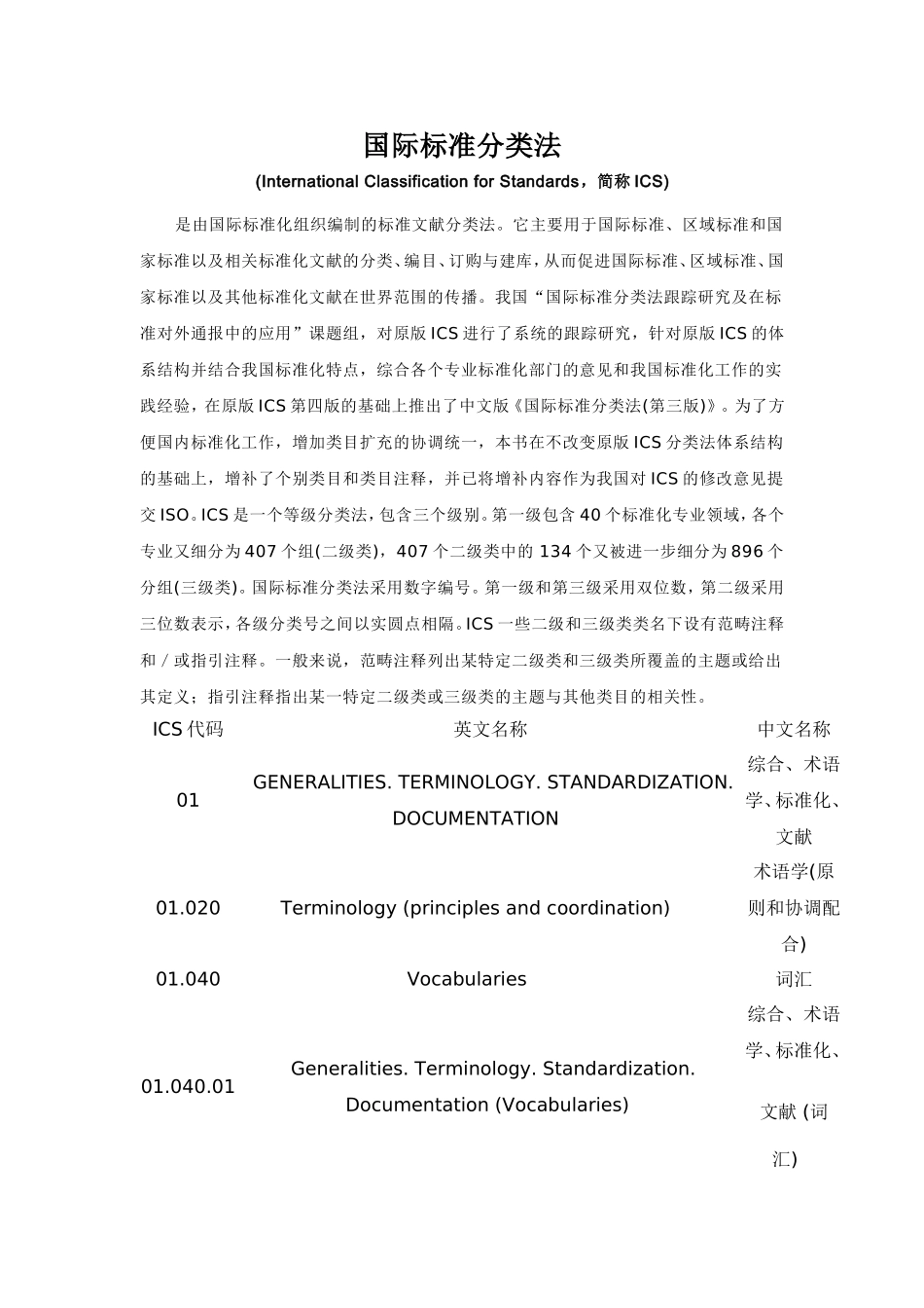 国际标准分类法_第1页