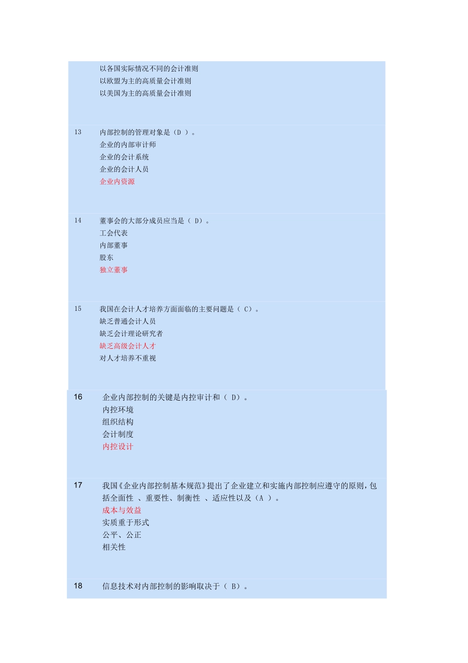 国际财务报告准则变革及中国对策年检试题_第3页