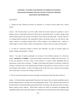 国际财务管理课后习题答案chapter-7