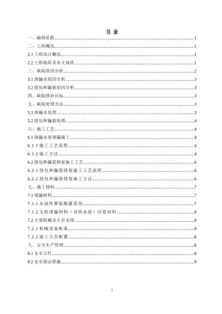 地下连续墙施工缺陷修补专项方案
