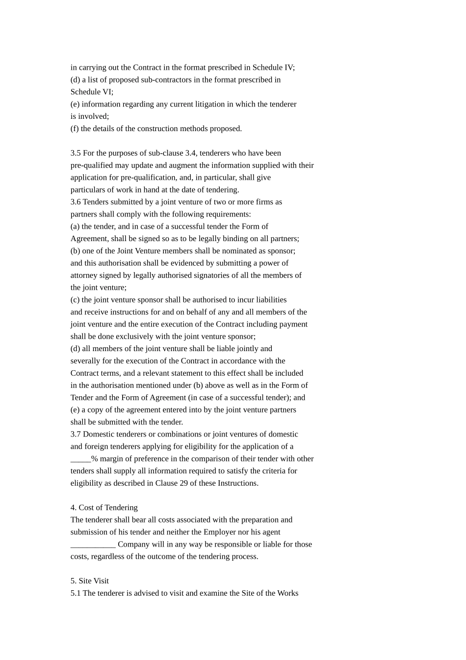 国际工程招标说明书格式English_第3页