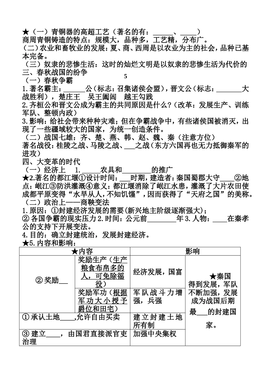 复习学案(2)国家的产生和社会变革_第2页