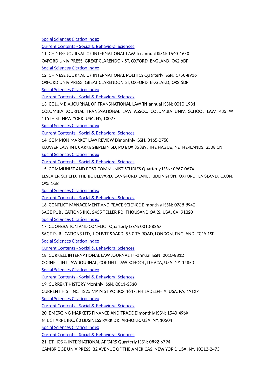 国际关系类SSCI期刊列表_第2页