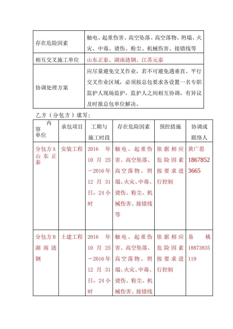 多方施工交叉作业安全协议书_第2页