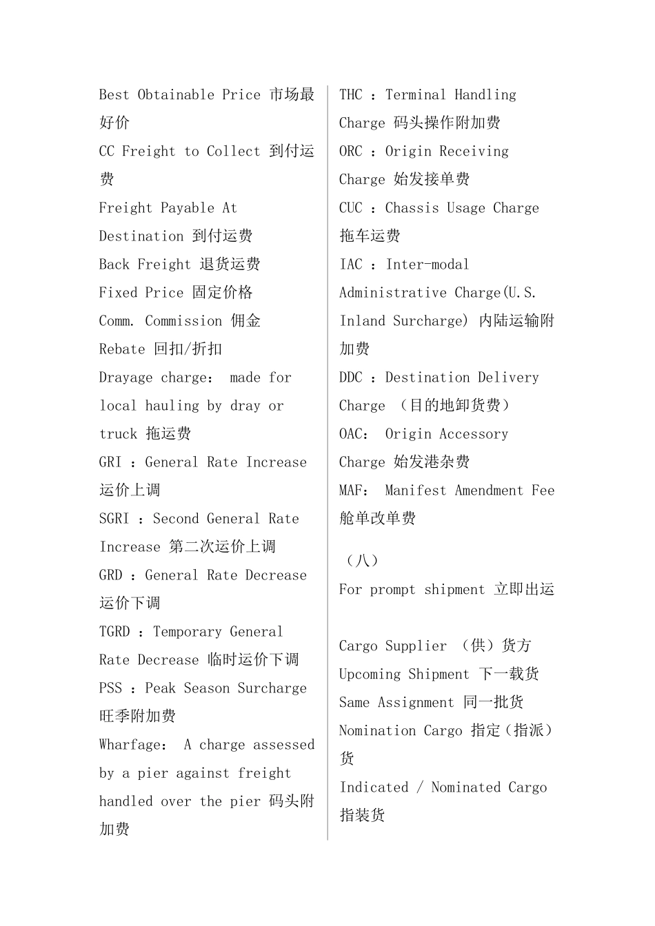 国际货代常用英文单词_第3页