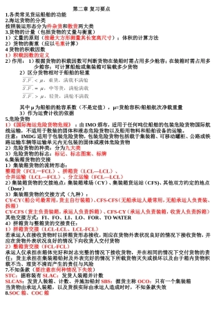 国际货代-第二章-练习题